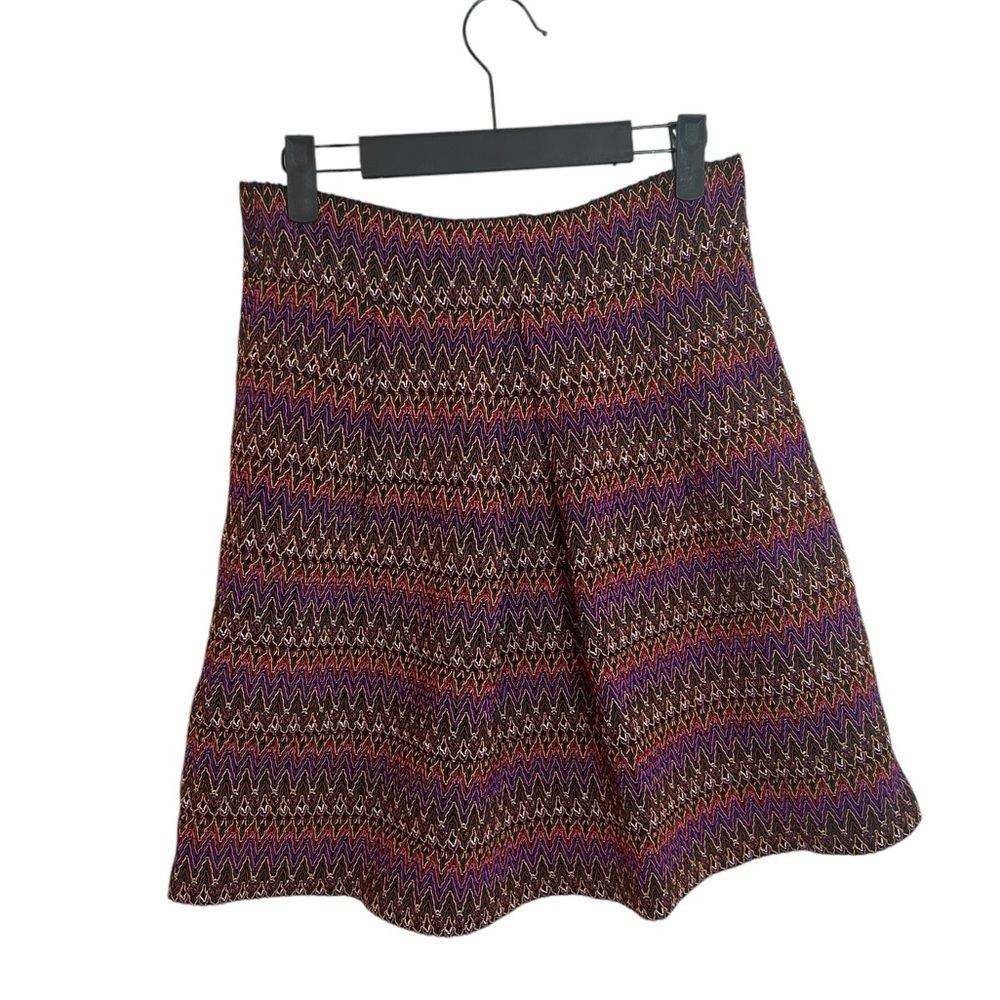 Francesca’s Annabella Colorful Chevron High Waisted Skirt
